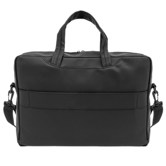 Wasserfeste Dokumenten- und Laptoptasche aus recyceltem PU-Leder, Rückseite