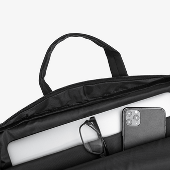 Wasserfeste Dokumenten- und Laptoptasche aus recyceltem PU-Leder, Innen