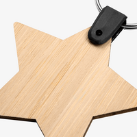 Nahaufnahme Stern aus Bambus unbedruckt