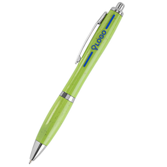 Weizenstroh-Kugelschreiber mit Recyclingpapier Tampondruck