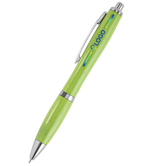 Weizenstroh-Kugelschreiber mit Recyclingpapier UV LED Druck