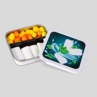 Werbedose mit Frucht- und Kaugummi-Dragees