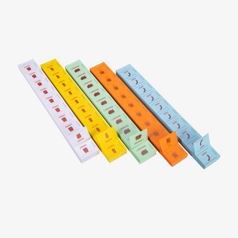 Wertmarkenblock, farbig bedruckt, verschiedene Farben