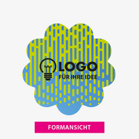 Stanzform, farbig bedruckt, Button