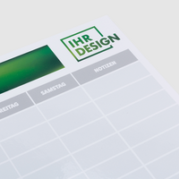  Whiteboardplatte konturgefräst einseitig 4/0-farbig bedruckt