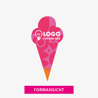 Stanzform, farbig bedruckt, Eis