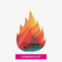 Stanzform, farbig bedruckt, Feuer