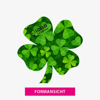 Stanzform, farbig bedruckt, Kleeblatt