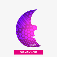 Stanzform, farbig bedruckt, Mond