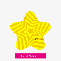 Stanzform, farbig bedruckt, Stern