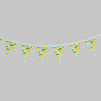 Wimpelkette, farbig bedruckt, haengend