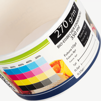 WIRmachenDRUCK Schweiz Becher-Musterset inkl. 15 CHF Rabattcode Seite bedruckt mit Farbwerten