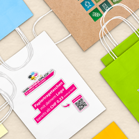 WmD-Imprint-Logo, einseitig farbig bedruckte Papiertragetasche in S mit Papierkordeln, 22 x 30 x 10 cm, 4/0-farbig