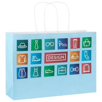 WmD-Imprint-Logo, einseitig farbig bedruckte Papiertragetasche mit Papierkordeln, 48 x 35 x 13 cm, 4/0-farbig