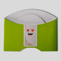 Wrap Verpackung mit Automatikboden (Durchmesser 6,5 cm - Höhe 9,5 cm), Vorderseite, flach