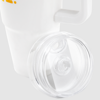 XL-Thermobecher mit Trinkdeckel und Trinkhalm bedruckt