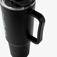 XXL-Thermobecher mit Trinkdeckel und Trinkhalm bedruckt