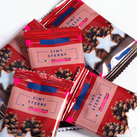 Zimtstern, farbig bedruckt, liegend, Zimtsternen Motiv