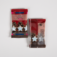 Zimtstern, farbig bedruckt, liegend, Zimtsternen Motiv, Rückseite