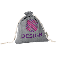 Zuziehbeutel aus recycelter Baumwolle, L