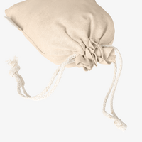 Zuziehbeutel aus recycelter Baumwolle, M, ohne Werbeanbringung