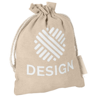 Zuziehbeutel aus recycelter Baumwolle, M