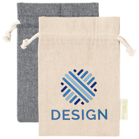 Zuziehbeutel aus recycelter Baumwolle, M