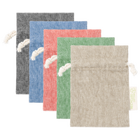 Zuziehbeutel aus recycelter Baumwolle, S, ohne Werbeanbringung