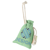 Zuziehbeutel aus recycelter Baumwolle, S