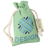Zuziehbeutel aus recycelter Baumwolle, S