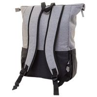 Zweifarbiger Rolltop-Rucksack aus RPET, Rückseite
