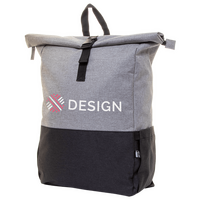 Zweifarbiger Rolltop-Rucksack aus RPET