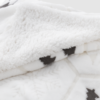 Zweilagige Fleecedecke aus RPET-Flanellfleece, 270 g/m², mit Wintermotiv