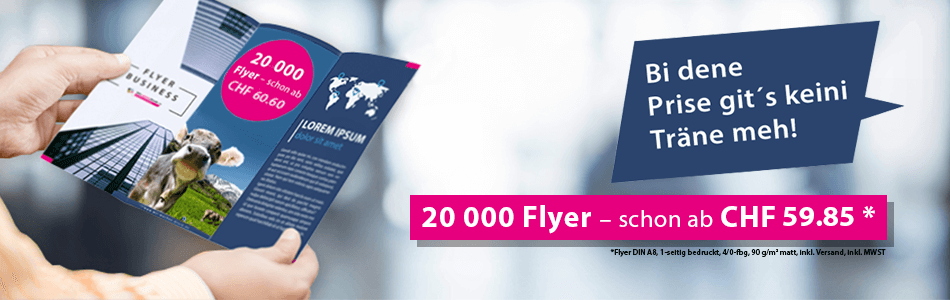 20.000 Flyer für CHF 59.85