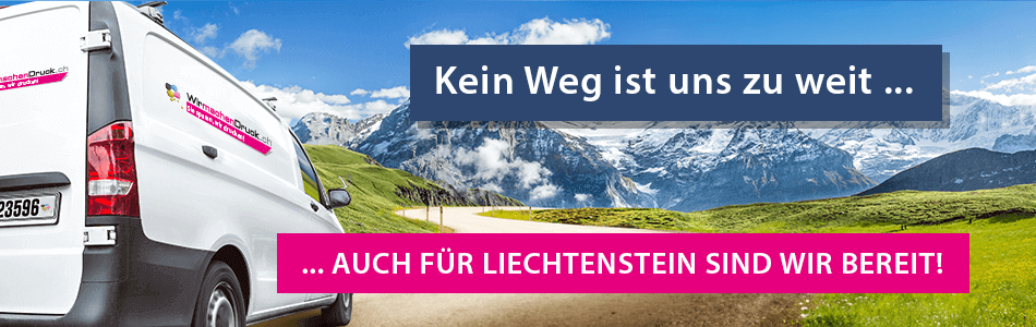 WIRmachenDRUCK.ch Schnelle Lieferung in der Schweiz und in Liechtenstein