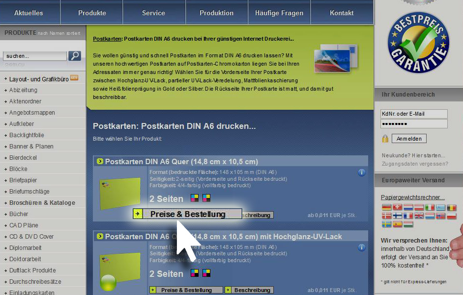 Tutorial Bestellung abschliessen - Druck auswählen & Anleitung zur Druckdatenerstellung