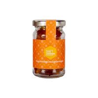 Fruchtgummi Fruchtsaftbären im Glas, farbig bedruckt, neutrales Muster